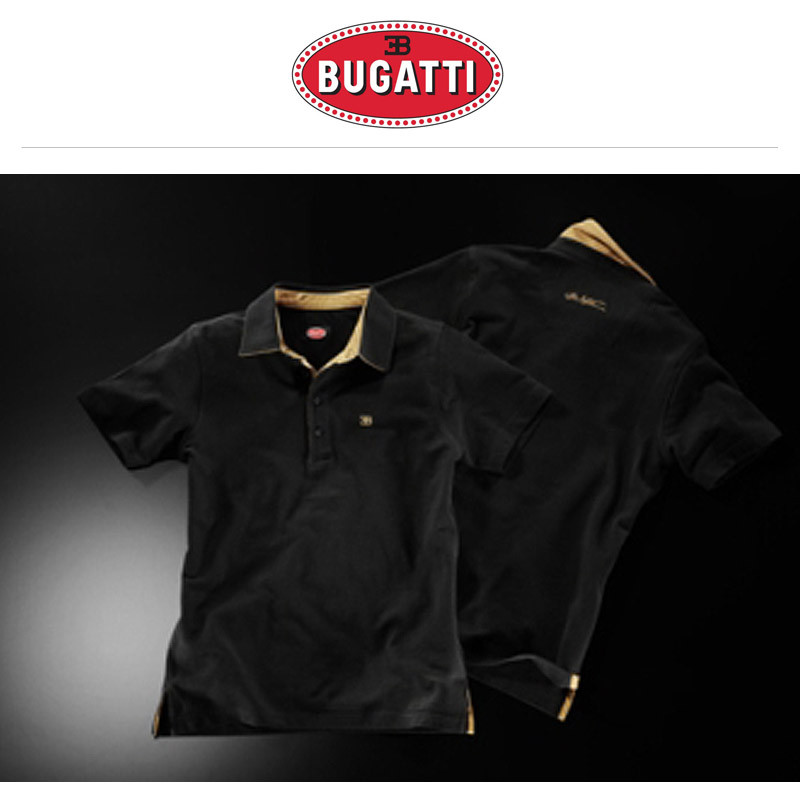 Bugatti Herren Poloshirt, schwarz