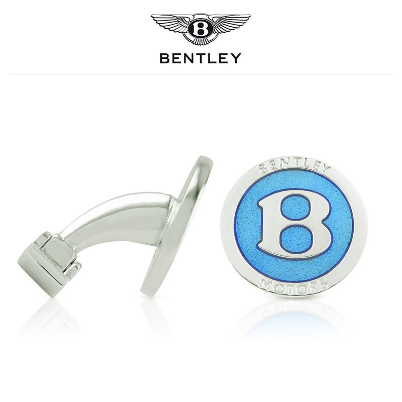 Bentley B exklusive Manschettenknöpfe, blau 
