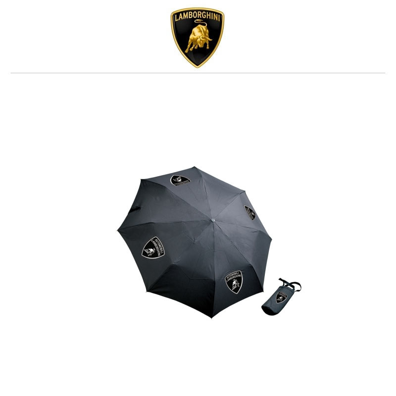 Lamborghini Compact Crest Regenschirm, schwarz